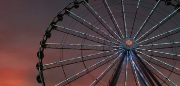 City Game Bremen Ferris Wheel Sunset