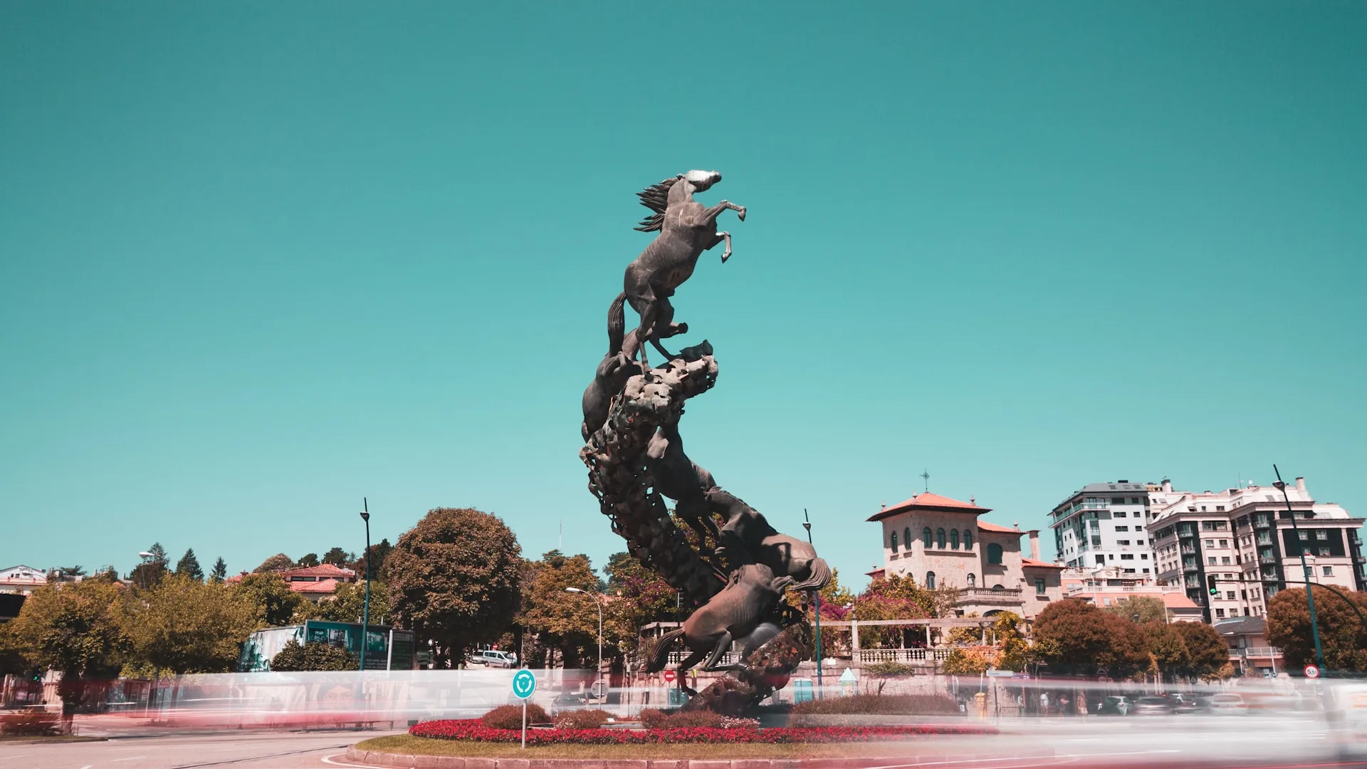 City Game Vigo Man Riding on horse statue