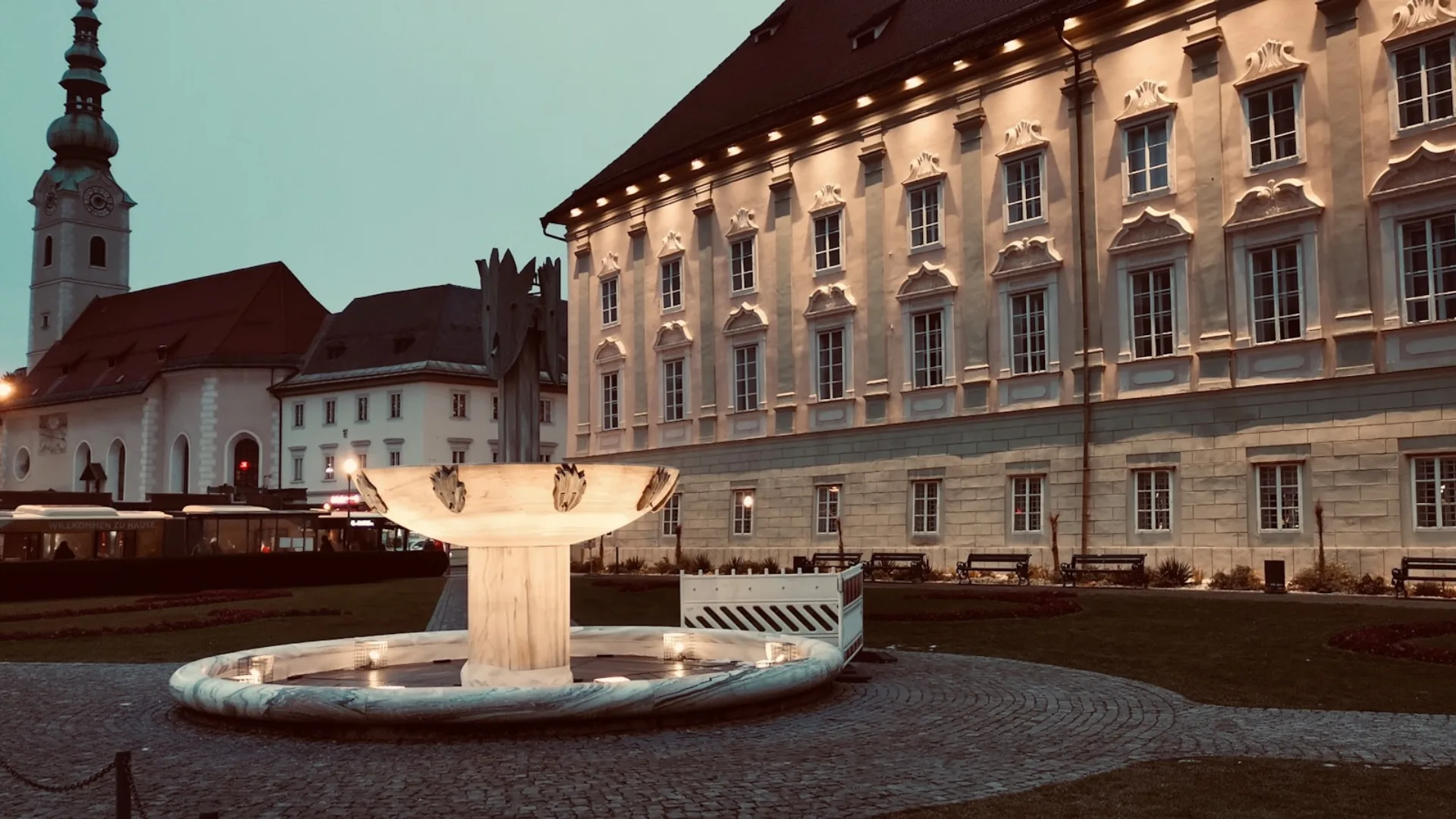 City Game Klagenfurt Building with fountain
