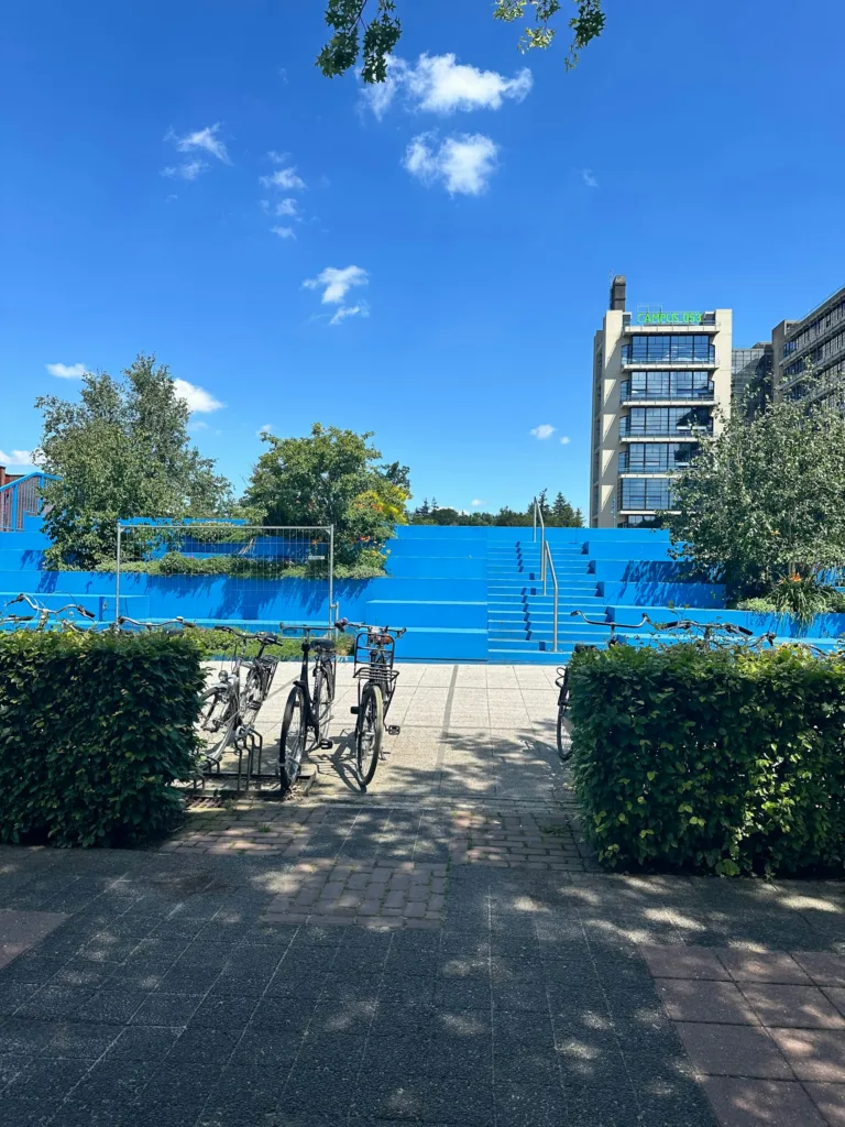 City Game Enschede a bike park plus sitting area with stairs