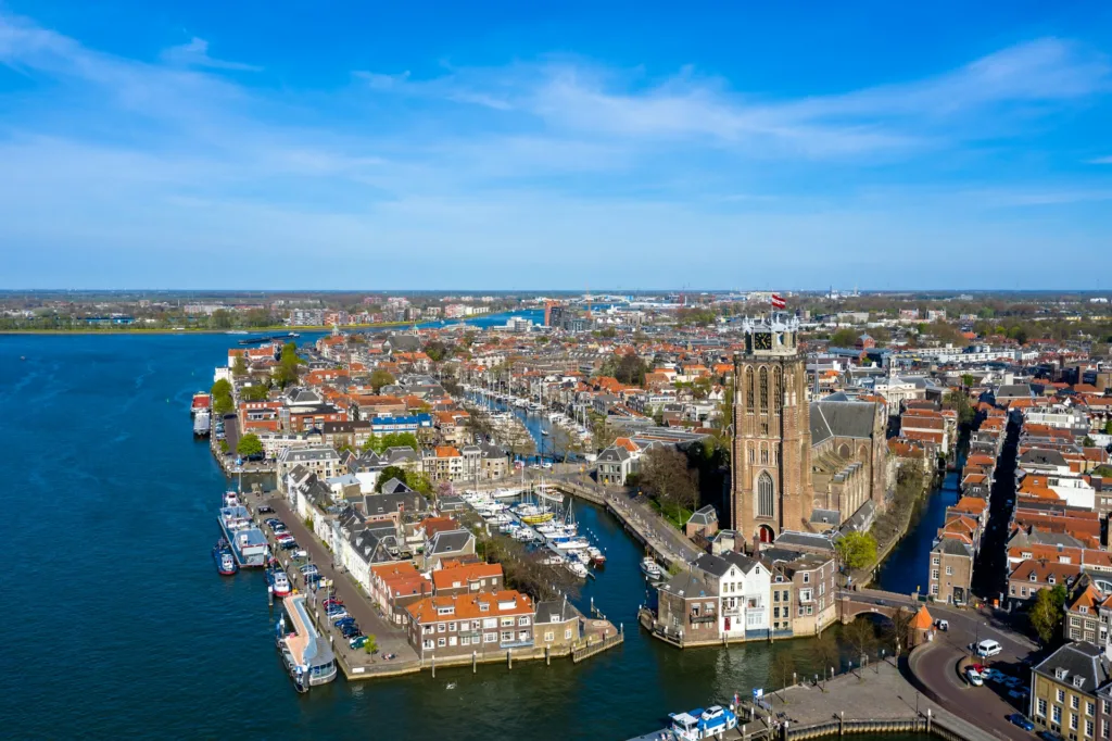 City Game Dordrecht aerial shot of the city