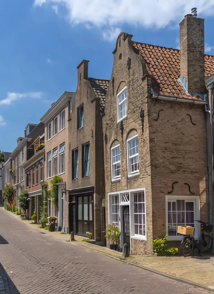 City Game Gorinchem typical historic brick houses Gorinchem Holland