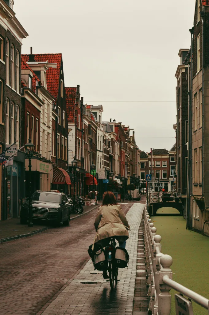 citygame delft riding bike in street