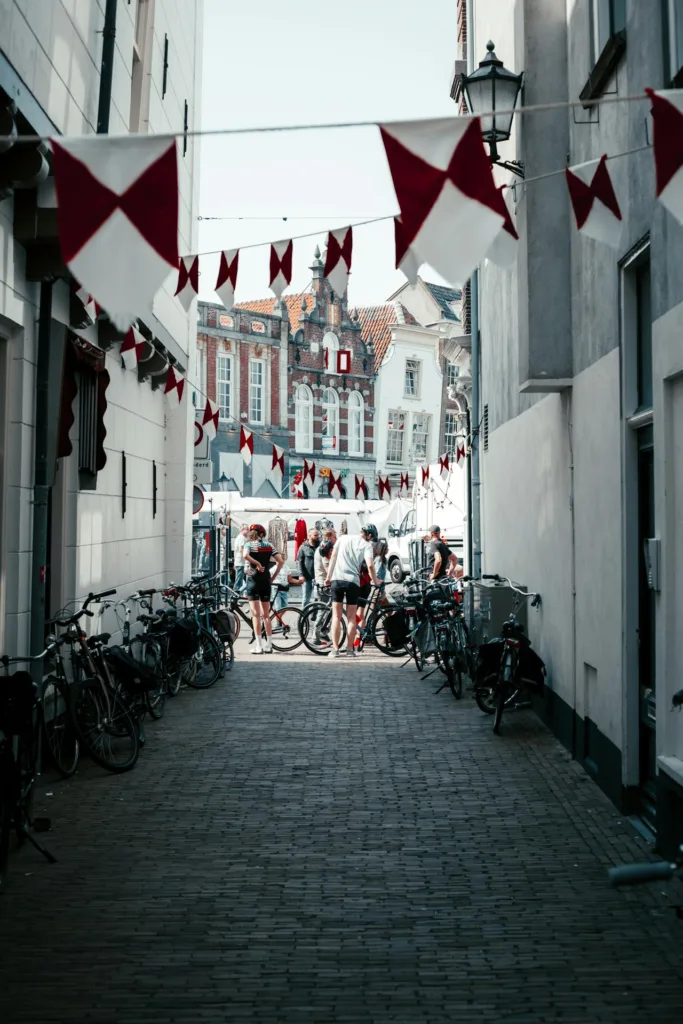 citygame gouda people walking on the street