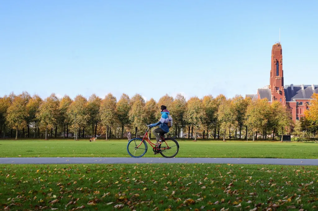 citygame haarlem biking through park