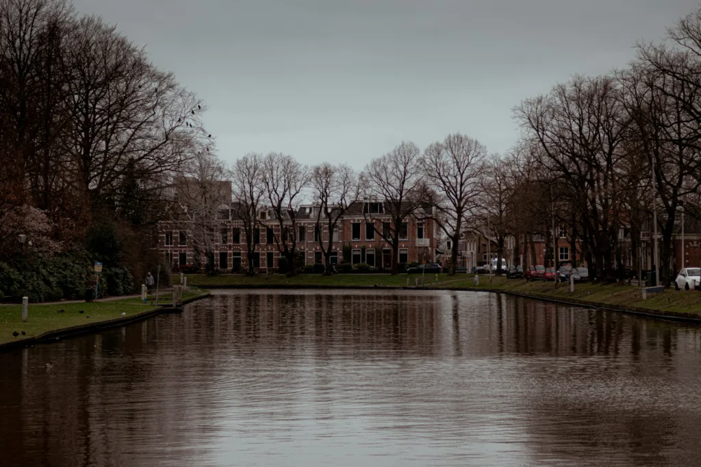 City Game Leeuwarden Water houses Trees