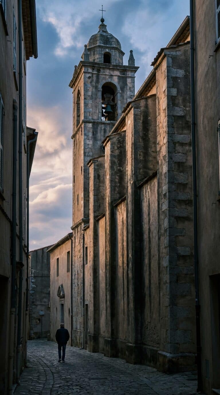 Alley by the Saint-Jean-Baptiste Cathedral in Calvi