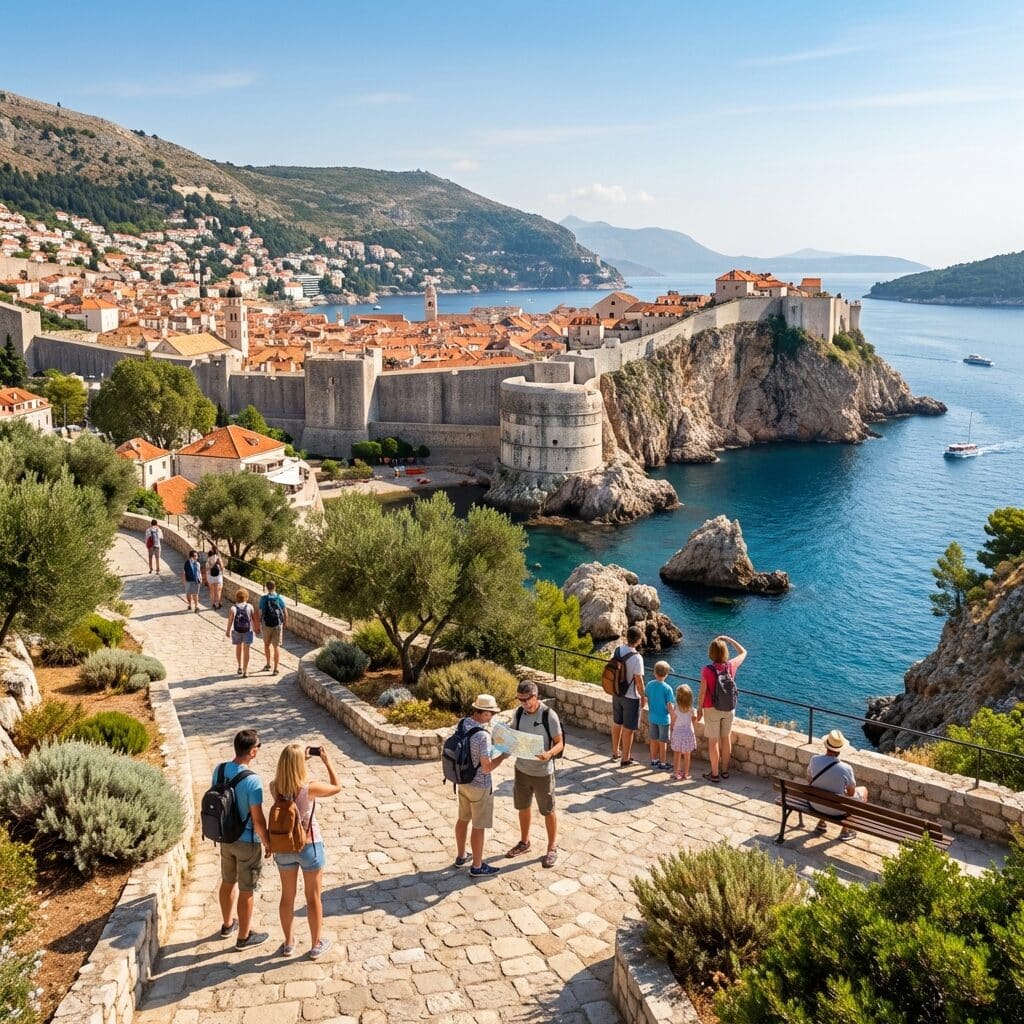 Scenic View of Dubrovnik's Historic Walls
