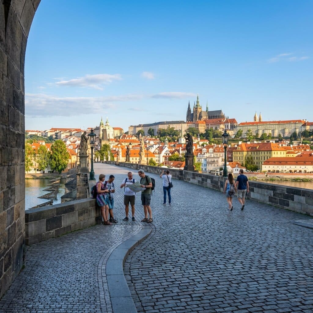 View of Prague Castle from Charles Bridge
