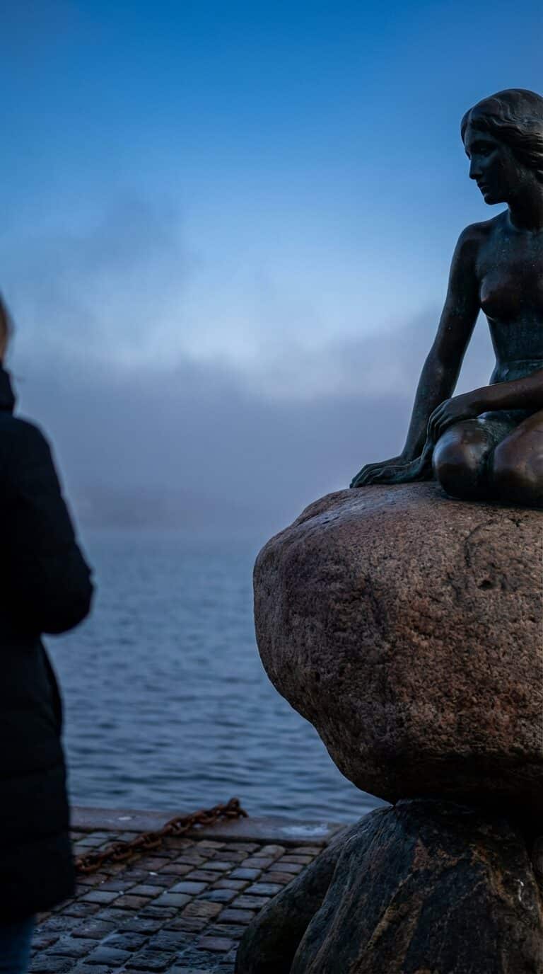 The Little Mermaid Statue in Copenhagen