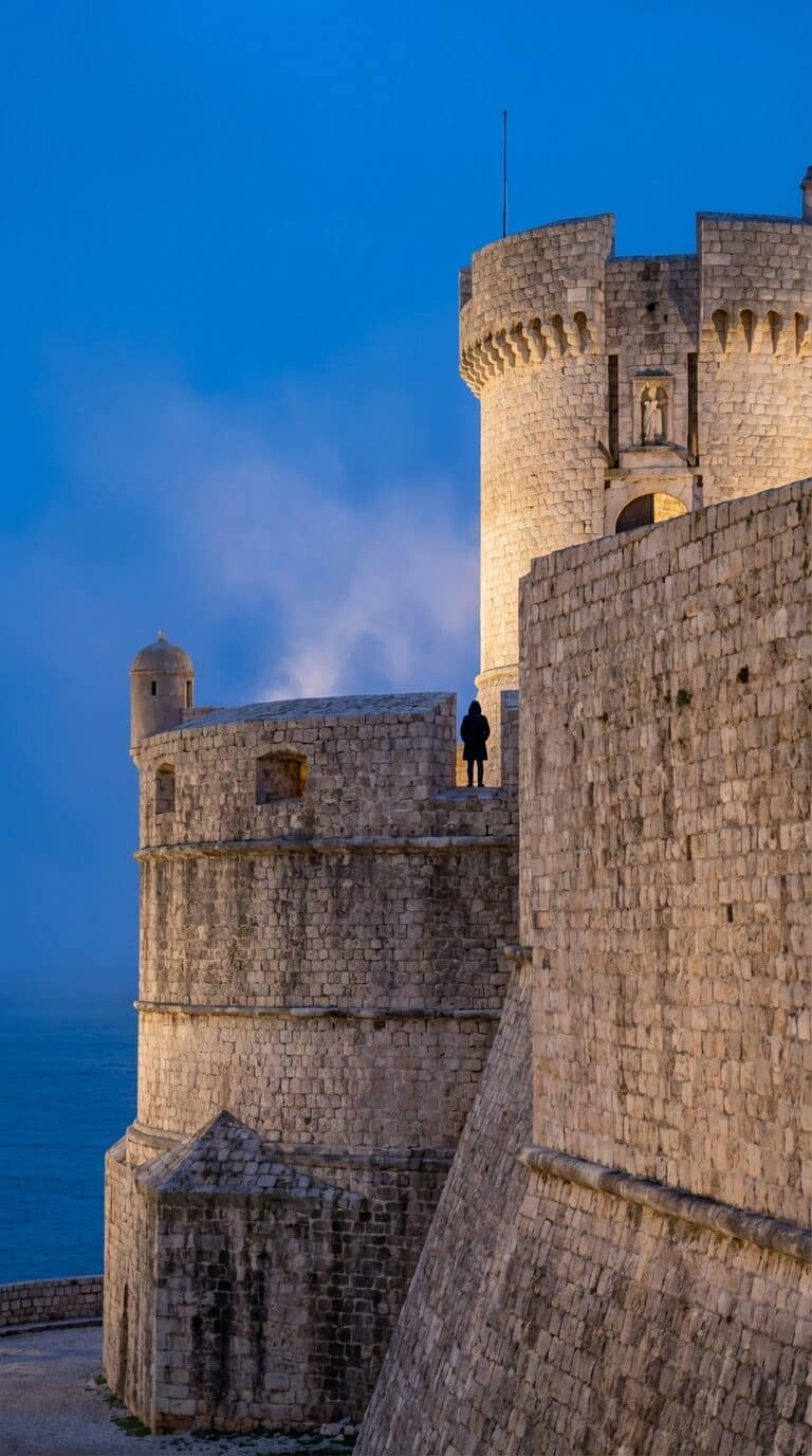 The City Walls of Dubrovnik at Dusk