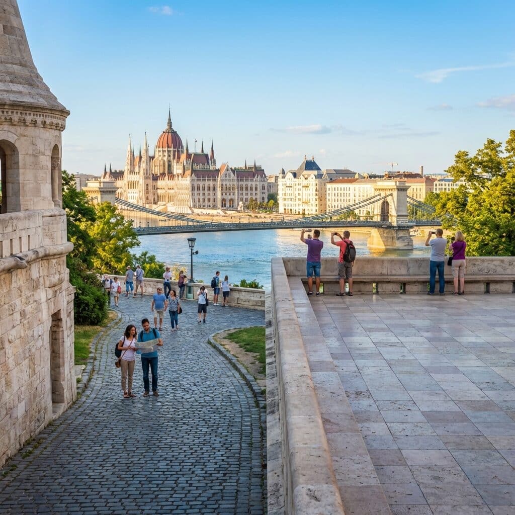 View of the Hungarian Parliament from Buda Hill