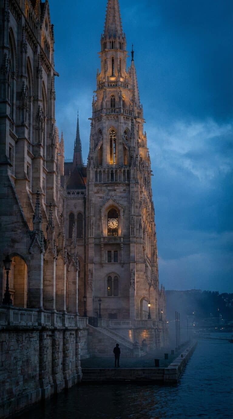 Hungarian Parliament Building at Dusk