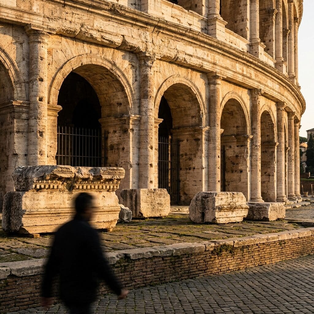 The Colosseum in Rome at Sunset