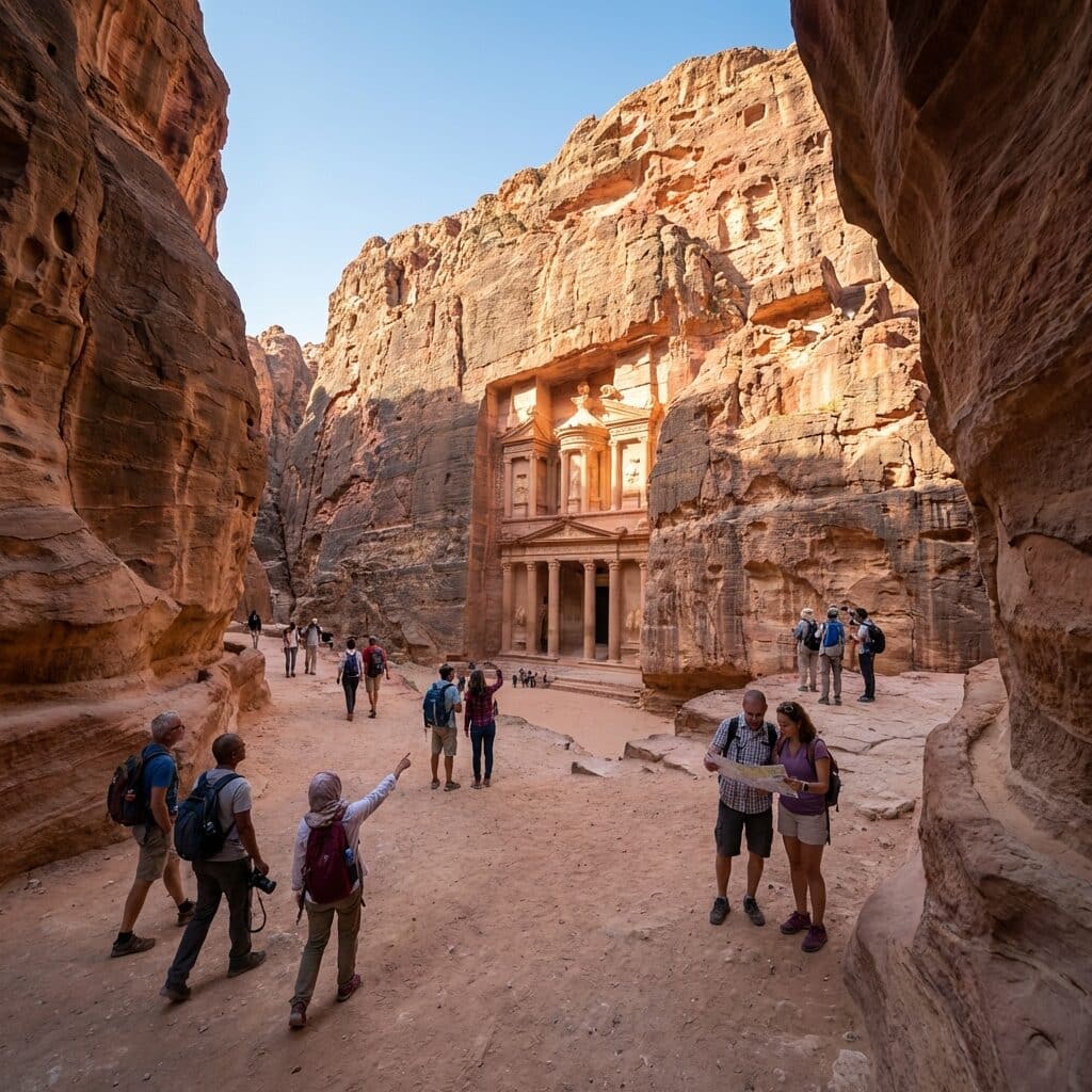 The Treasury (Al-Khazneh) in Petra, Jordan