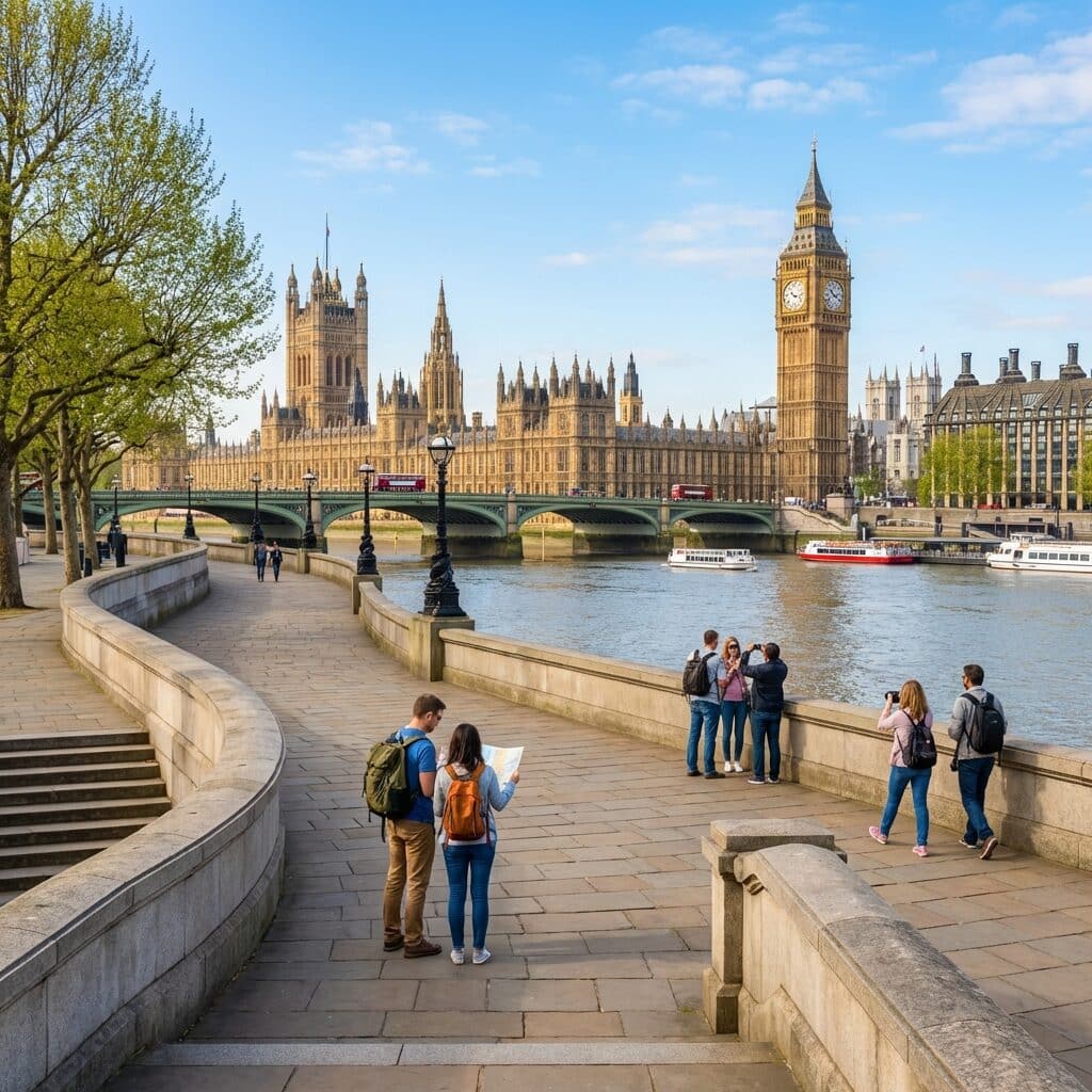 Palace of Westminster and Big Ben in London