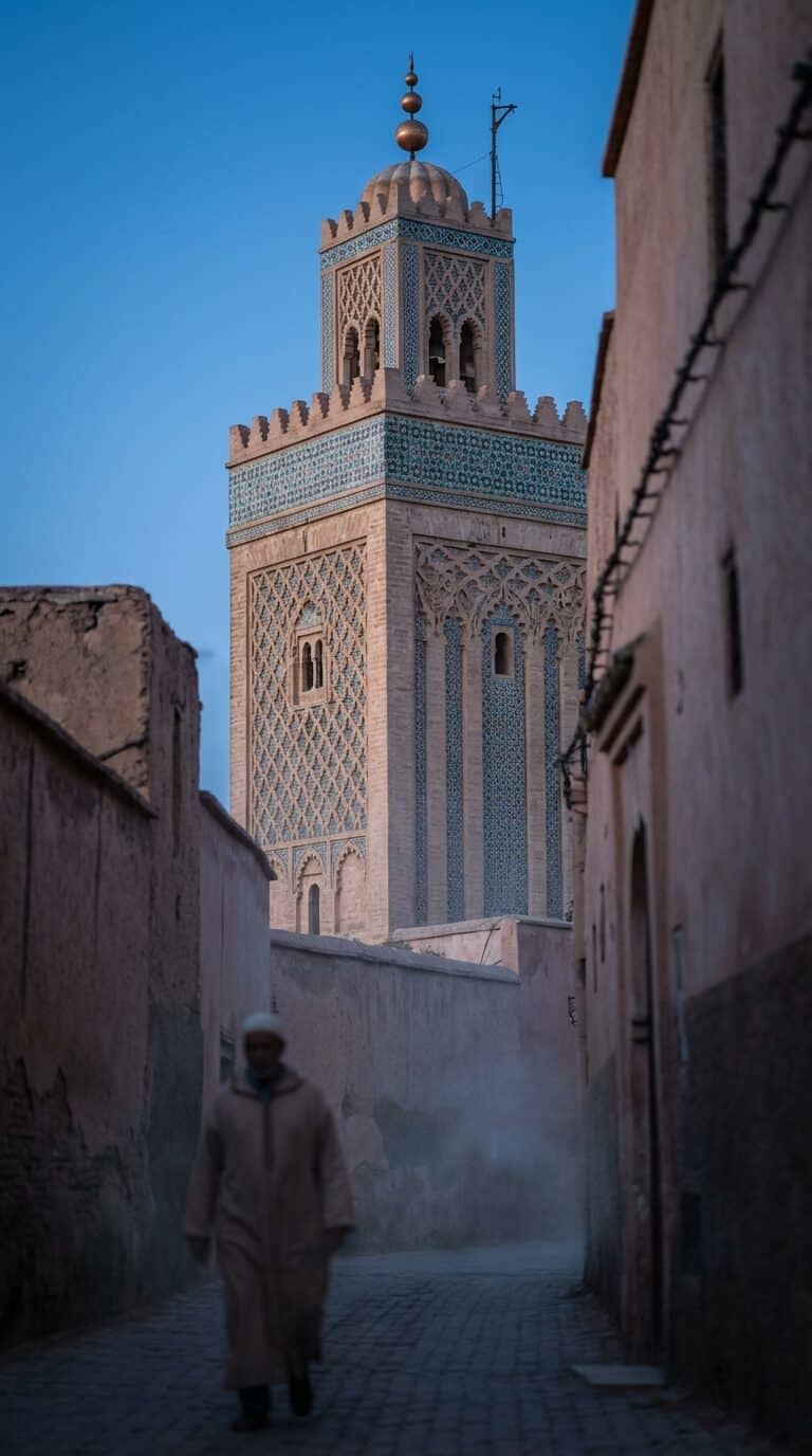 Minaret of the Kasbah Mosque in Marrakech