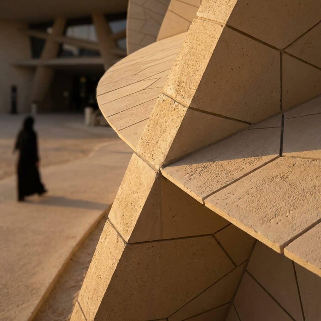 Architectural Detail of The National Museum of Qatar