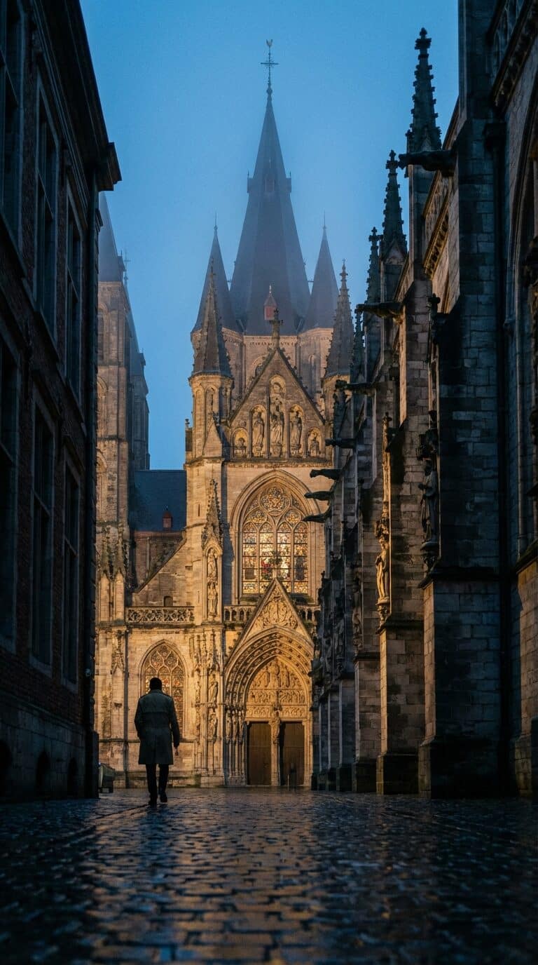 Tournai Cathedral at Dusk