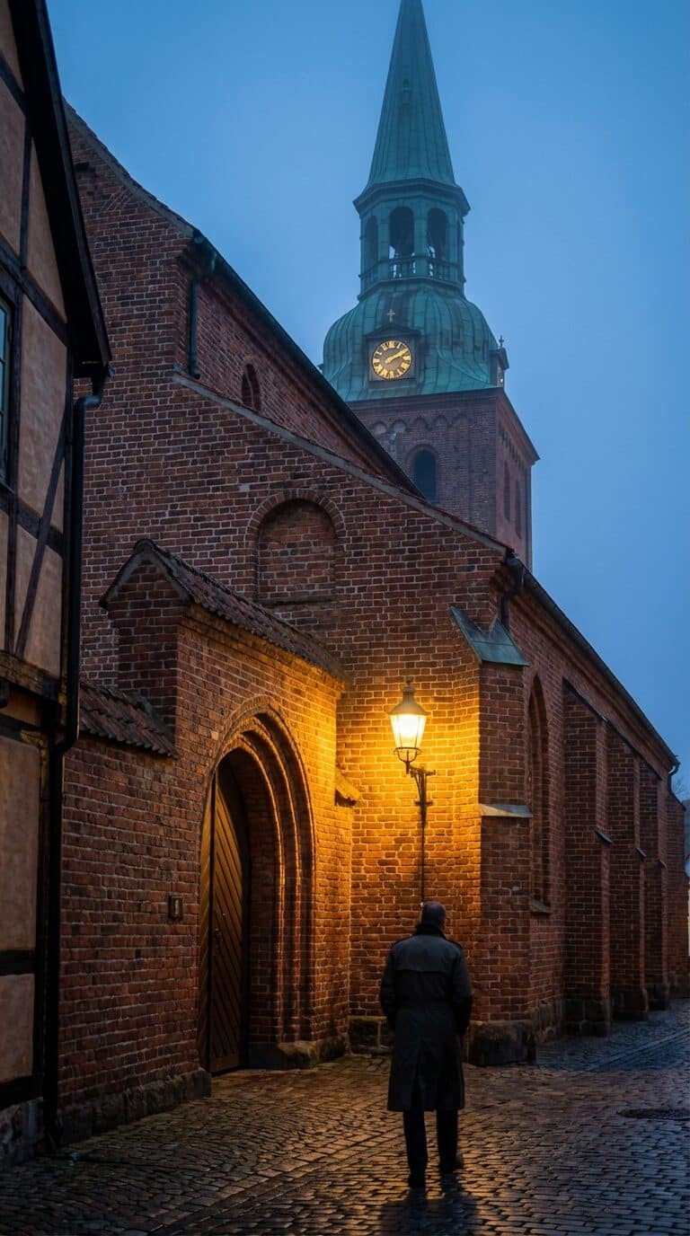 Saint Mary's Church in Ystad at Dusk