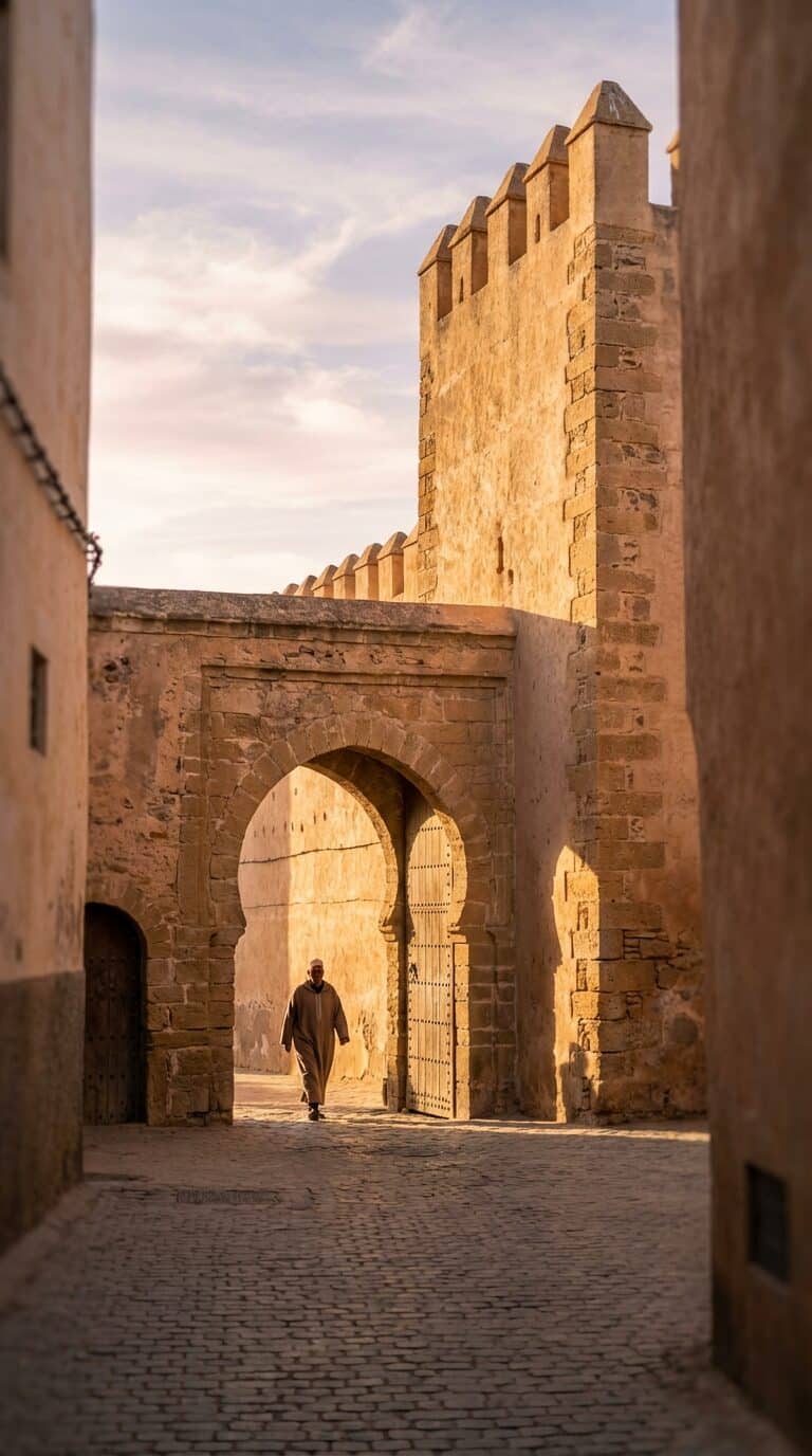 Fortified Gateway in Agadir at Sunset