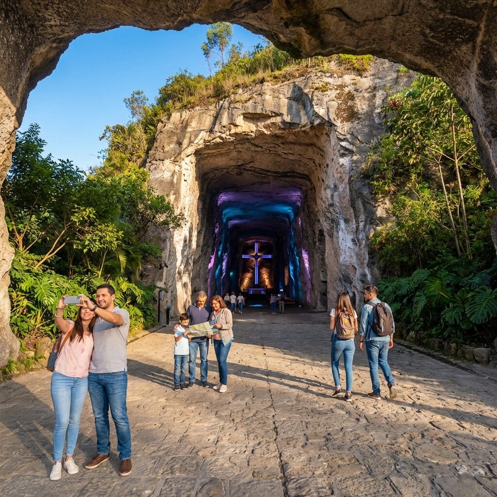 Entrance to the Salt Cathedral of Zipaquirá
