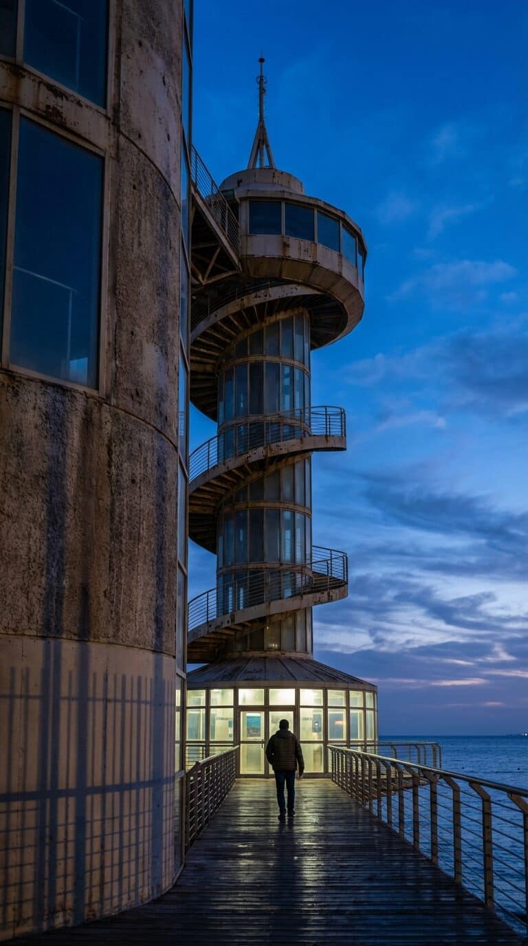 Eilat Underwater Observatory At Dusk