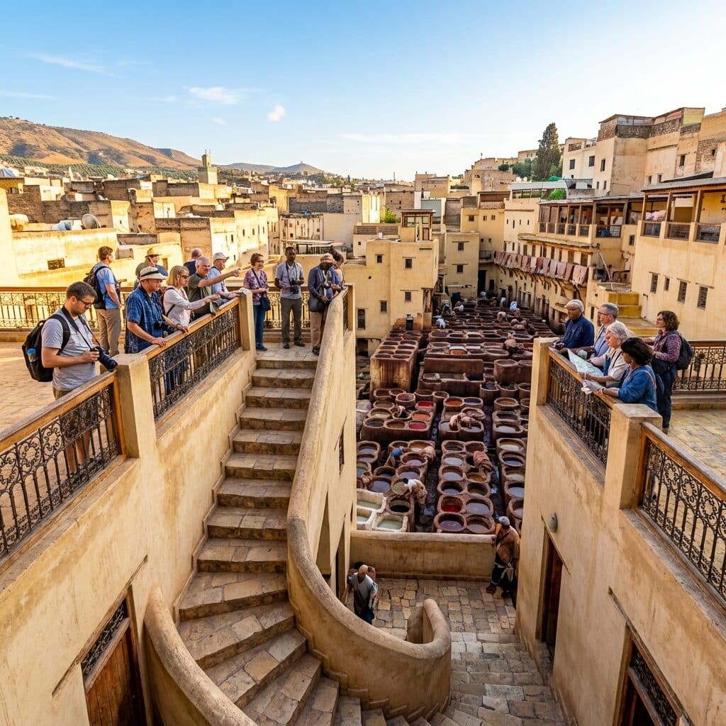 Viewpoint Overlooking the Chouara Tannery in Fez