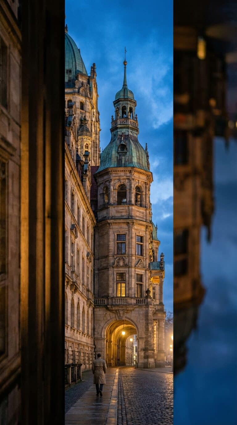 New Town Hall in Hannover at Dusk