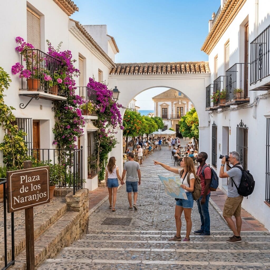 Street Leading to Plaza de los Naranjos in Marbella
