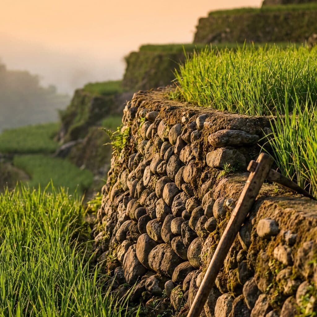 Stone Wall of the Banaue Rice Terraces