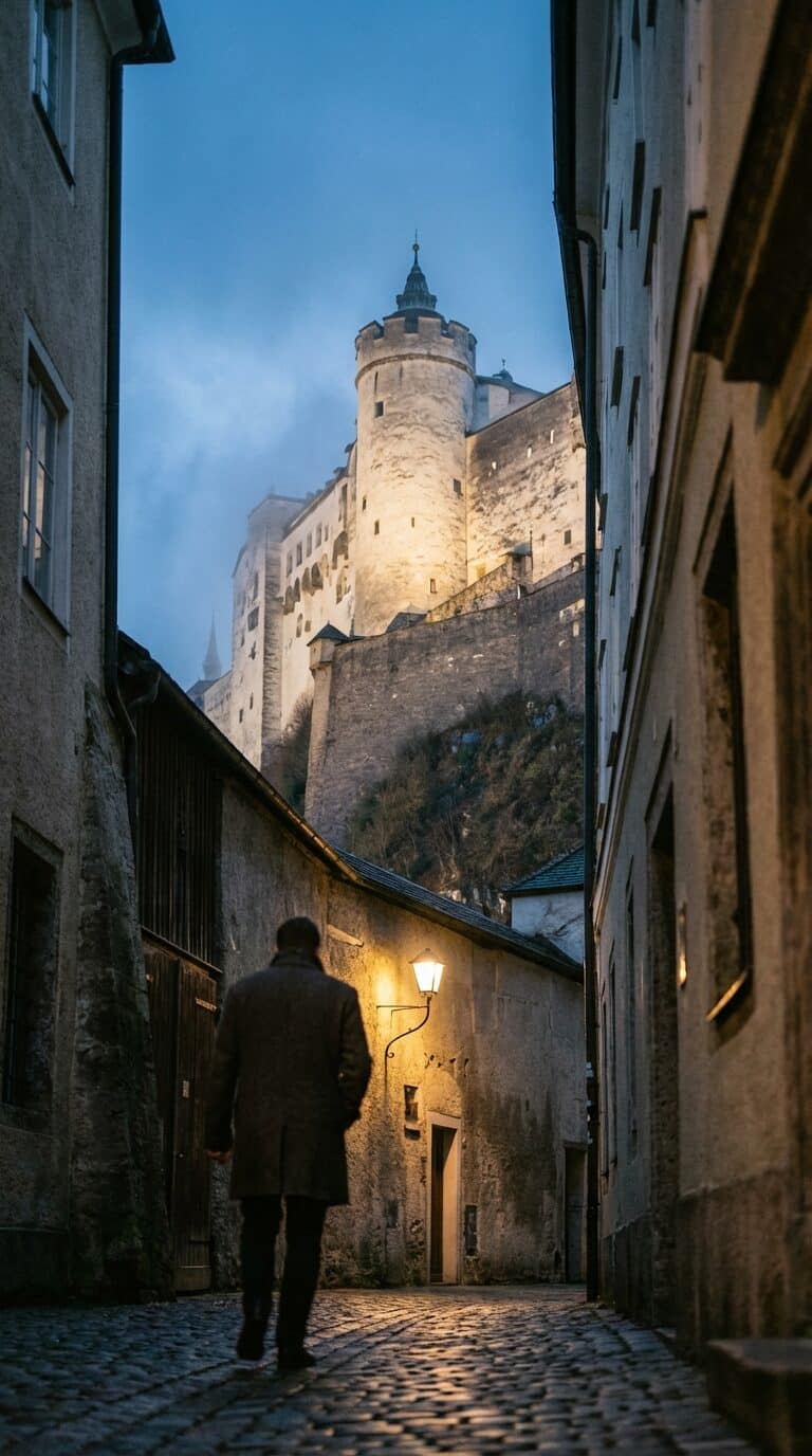 Alley View of Hohensalzburg Fortress, Salzburg