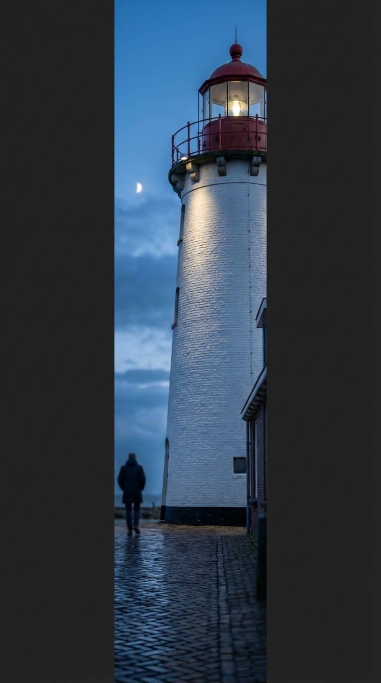 Urk Lighthouse at Dusk