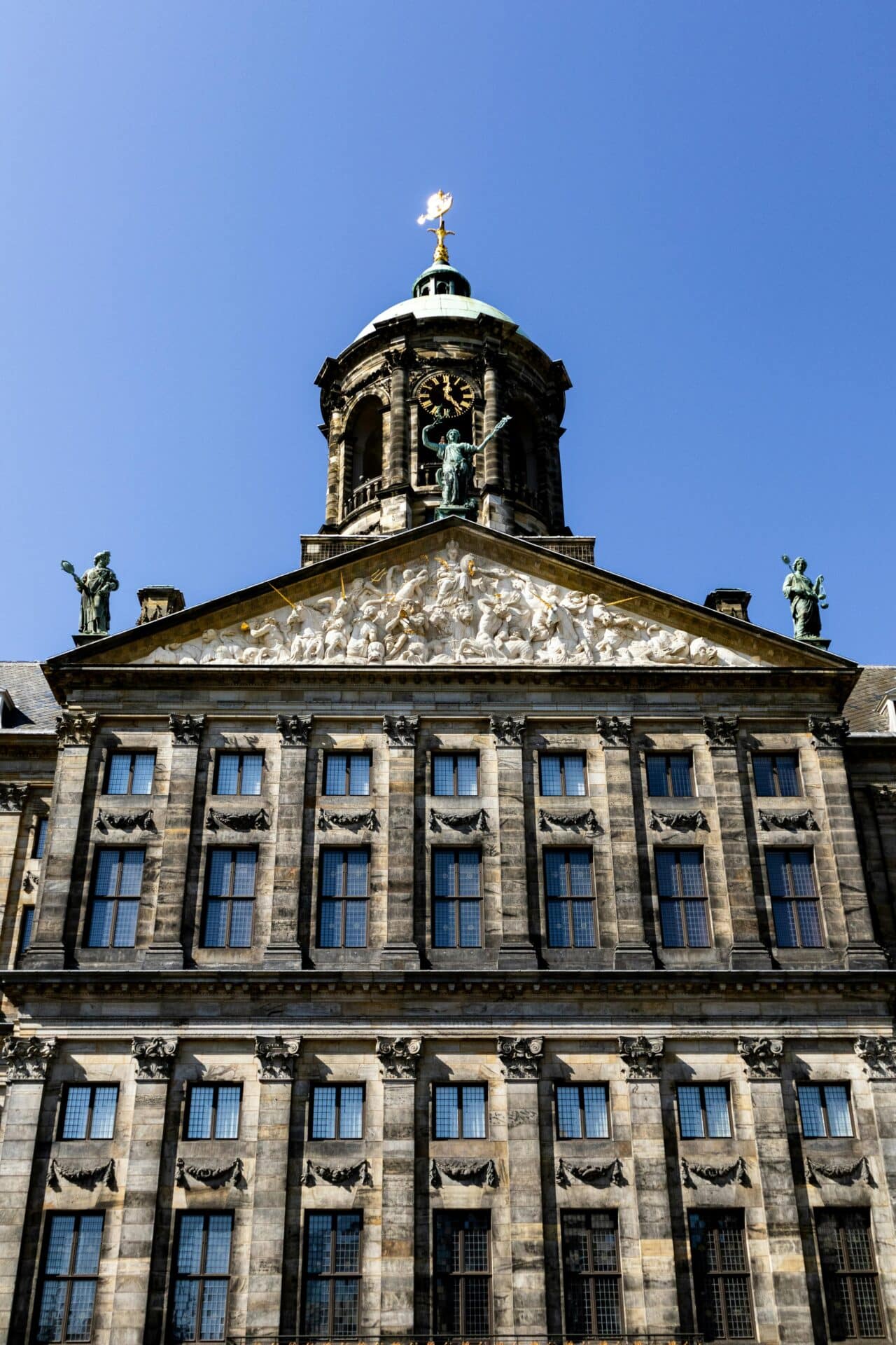 Facade of the Royal Palace in Amsterdam