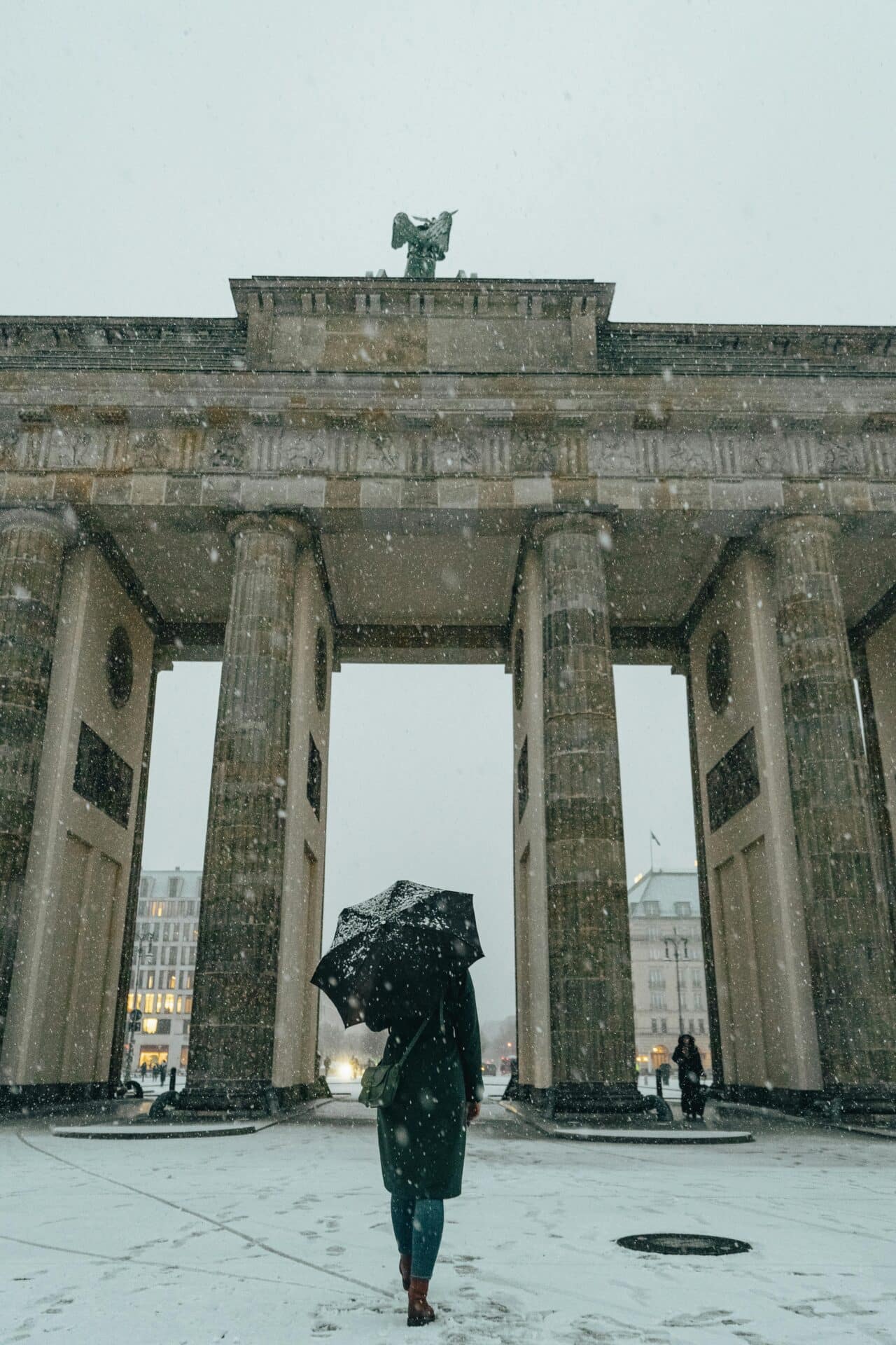 Brandenburg Gate in the Snow in Berlin