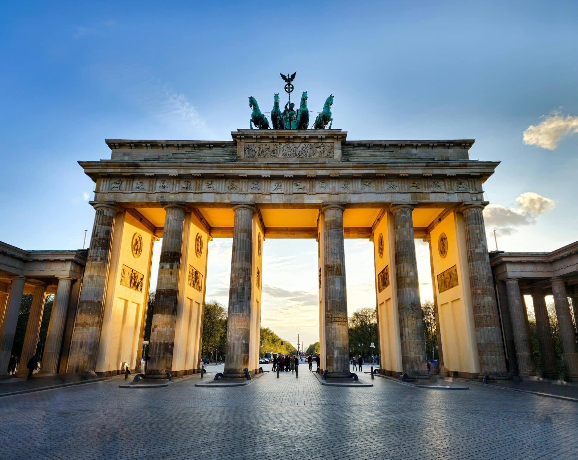 Brandenburg Gate at Sunset in Berlin