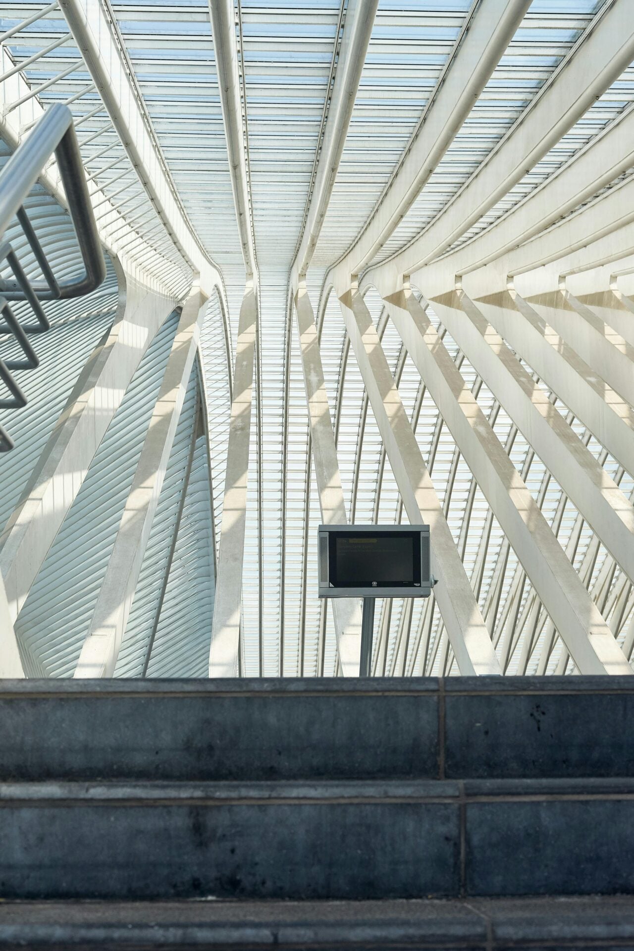 Arched Roof Of The Liège-Guillemins Railway Station
