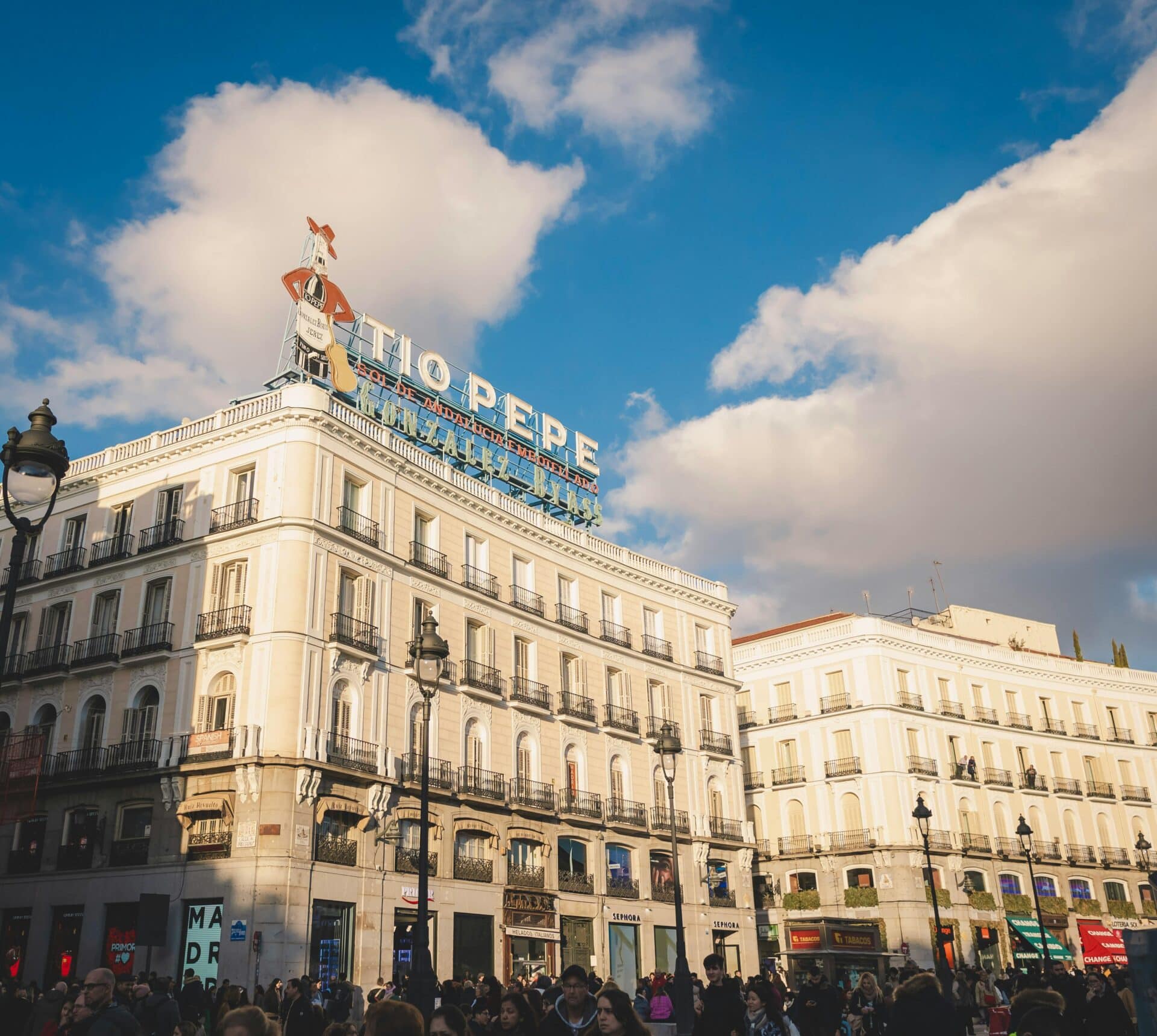 Tio Pepe Sign at Puerta del Sol in Madrid