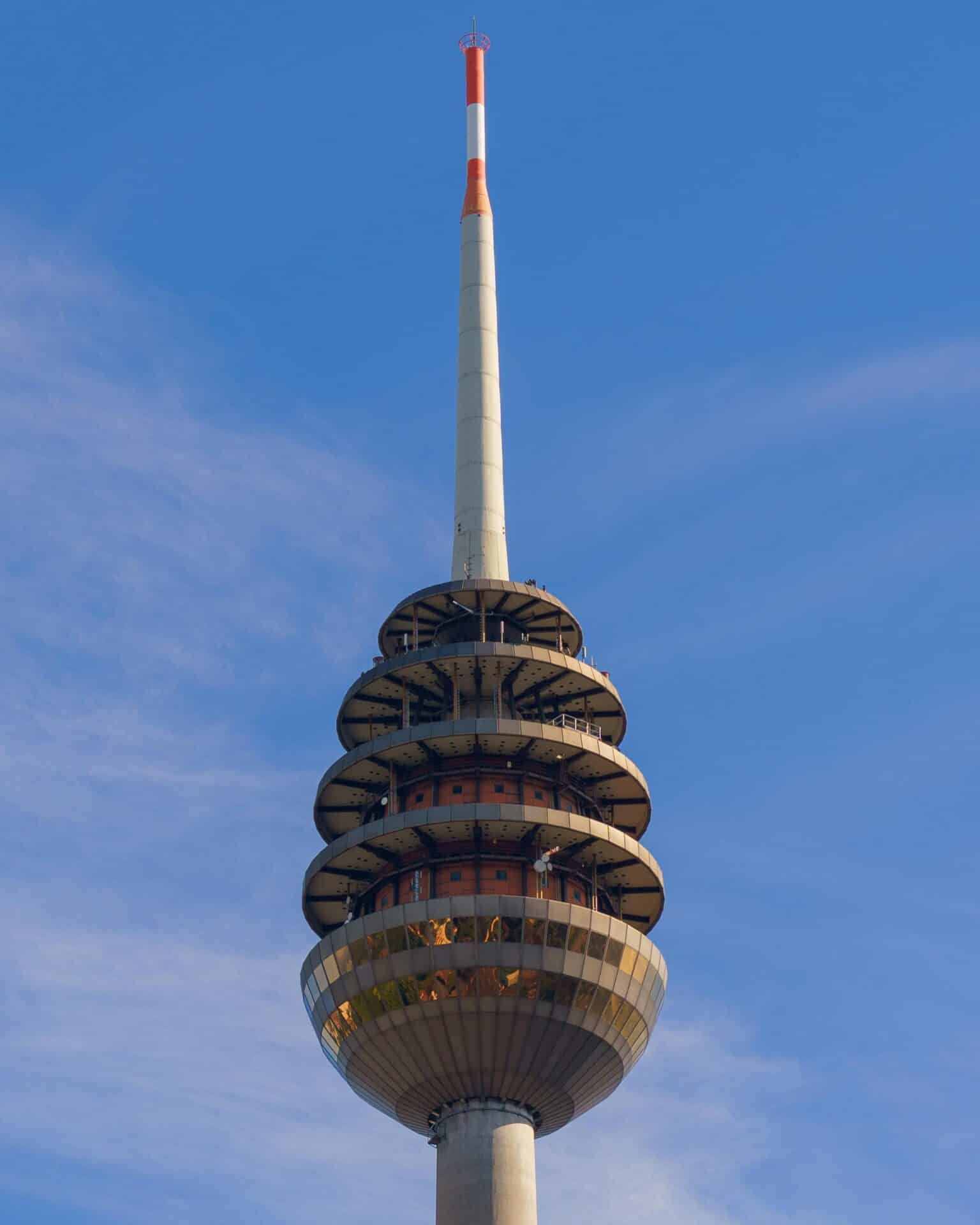 Close-Up of the Olympiaturm Tower in Munich