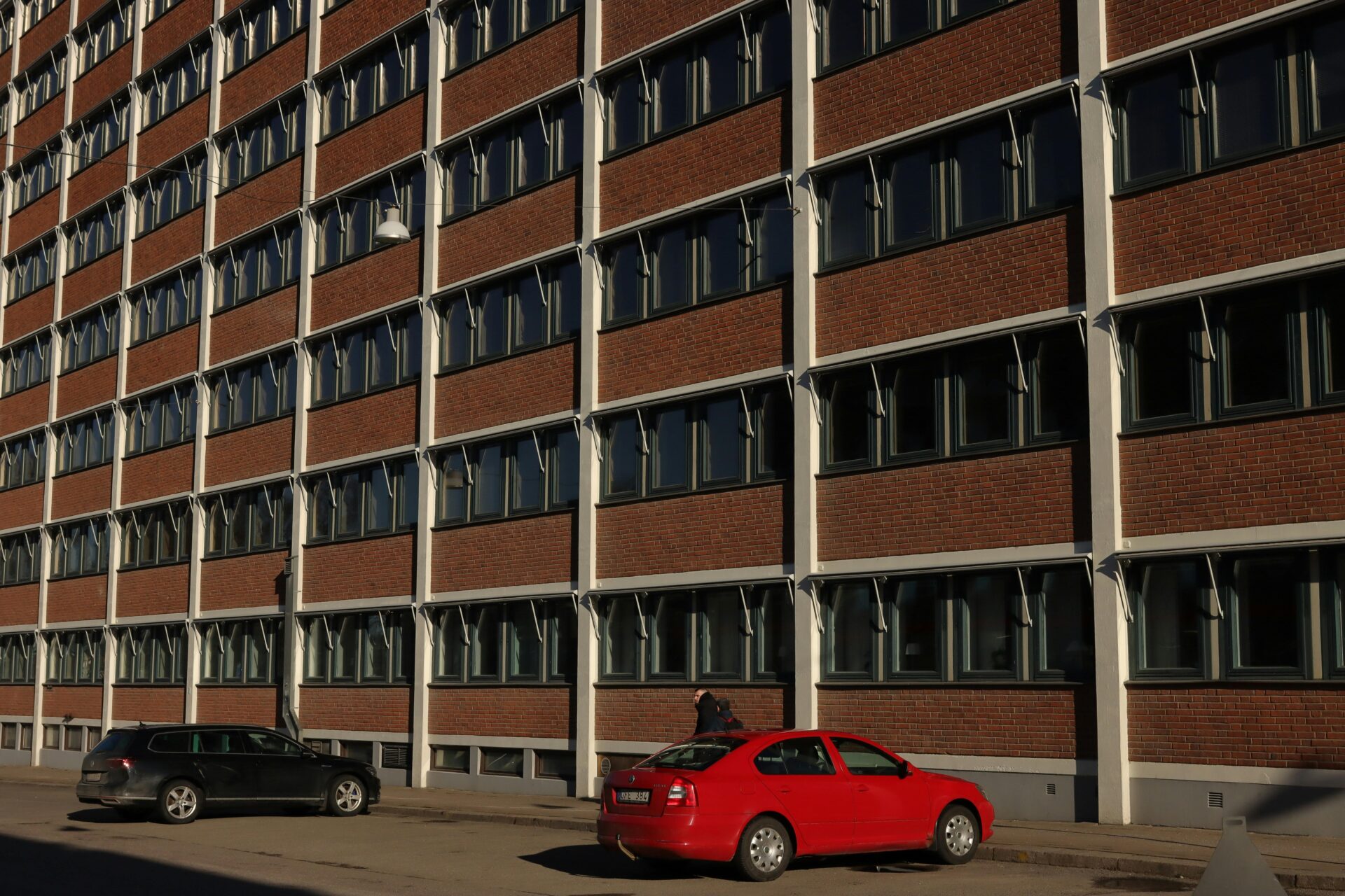 Red Brick Building Facade in Norrköping