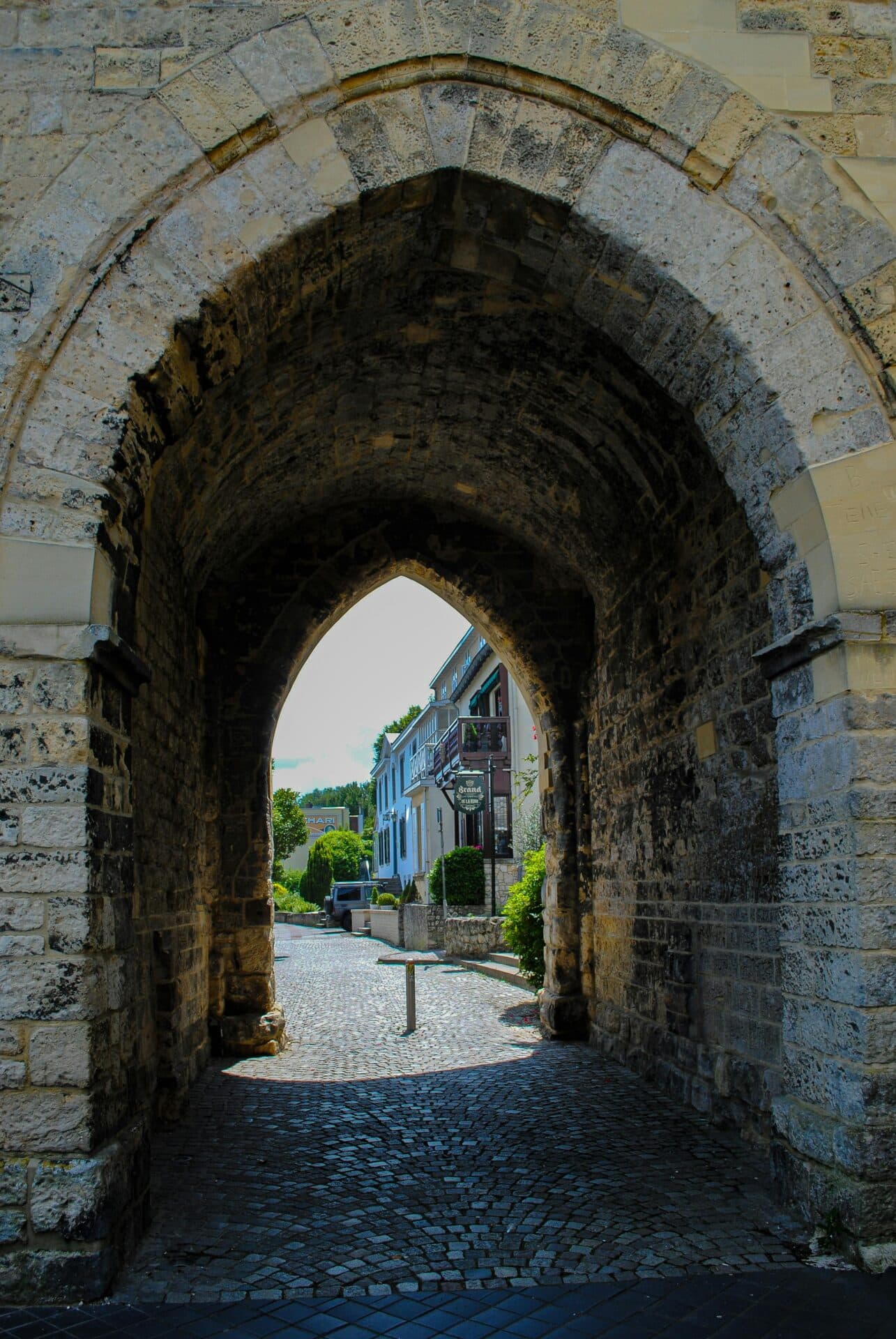 View Through the Grendelpoort City Gate in Valkenburg