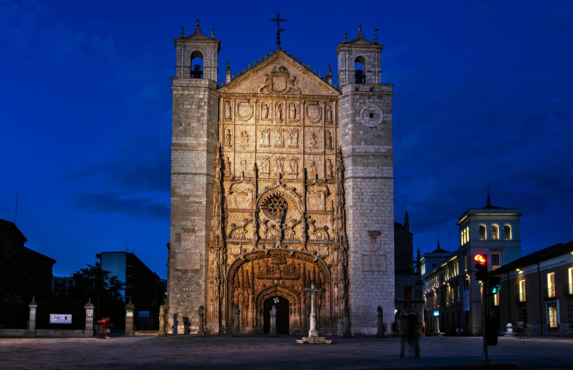 Colegio de San Gregorio at Twilight in Valladolid